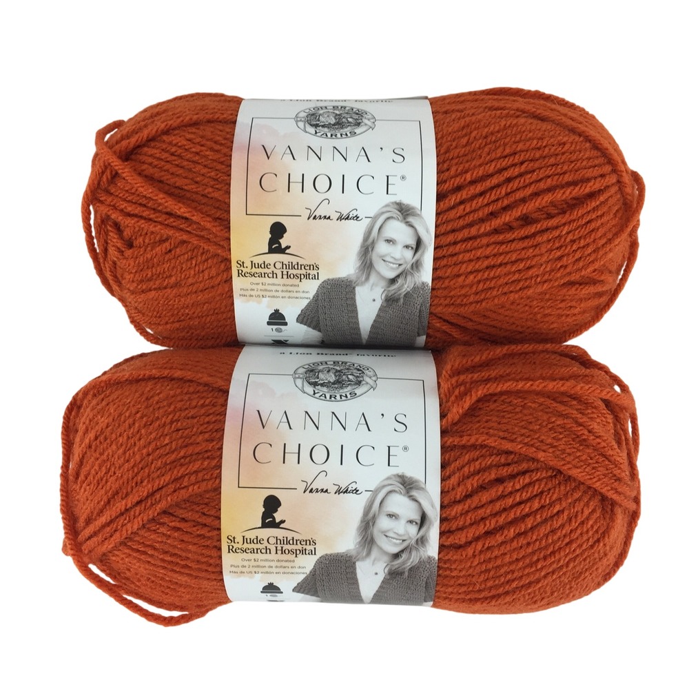 Lion Brand Vanna's Choice Yarn 2‎ Skeins Terracotta 134 Medium 4 Acrylic